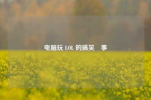 电脑玩 LOL 的搞笑囧事