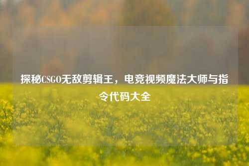 探秘CSGO无敌剪辑王,电竞视频魔法大师与指令代码大全