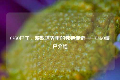 CSGO尸王，游戏世界里的独特传奇——CSGO僵尸介绍