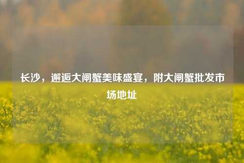 长沙,邂逅大闸蟹美味盛宴,附大闸蟹批发市场地址