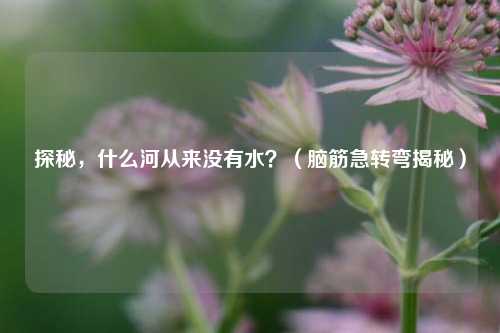 探秘,什么河从来没有水?(脑筋急转弯揭秘)