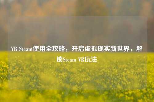 VR Steam使用全攻略，开启虚拟现实新世界，解锁Steam VR玩法