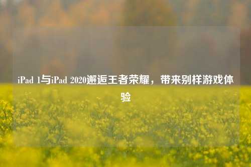 iPad 1与iPad 2020邂逅王者荣耀，带来别样游戏体验
