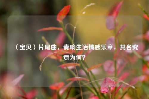 〈宝贝〉片尾曲，奏响生活情感乐章，其名究竟为何？