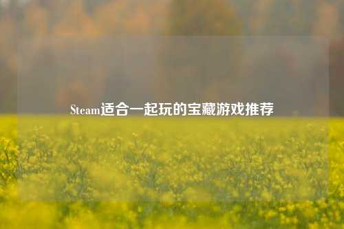 Steam适合一起玩的宝藏游戏推荐
