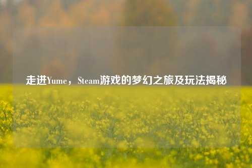 走进Yume,Steam游戏的梦幻之旅及玩法揭秘