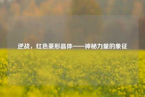 逆战,红色菱形晶体——神秘力量的象征