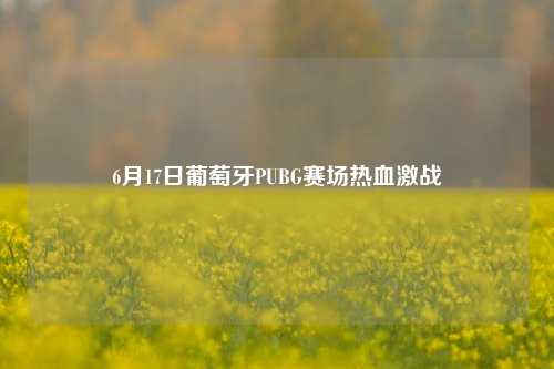 6月17日葡萄牙PUBG赛场热血激战