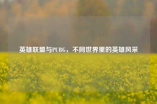英雄联盟与PUBG，不同世界里的英雄风采