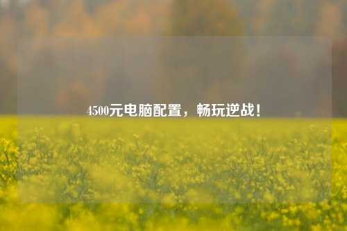 4500元电脑配置,畅玩逆战!