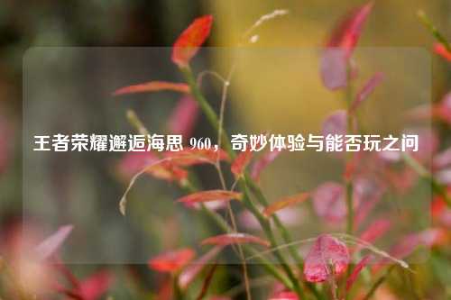 王者荣耀邂逅海思 960,奇妙体验与能否玩之问