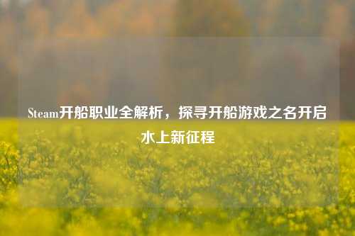 Steam开船职业全解析,探寻开船游戏之名开启水上新征程