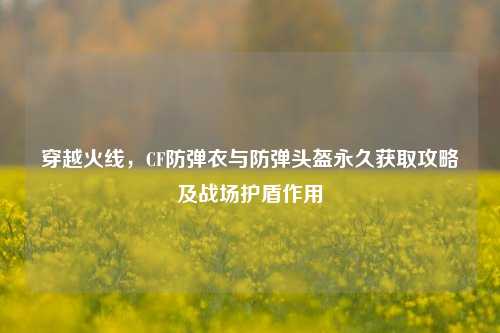 穿越火线,CF防弹衣与防弹头盔永久获取攻略及战场护盾作用
