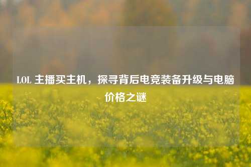 LOL 主播买主机,探寻背后电竞装备升级与电脑价格之谜