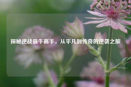 探秘逆战最牛高手,从平凡到传奇的逆袭之旅