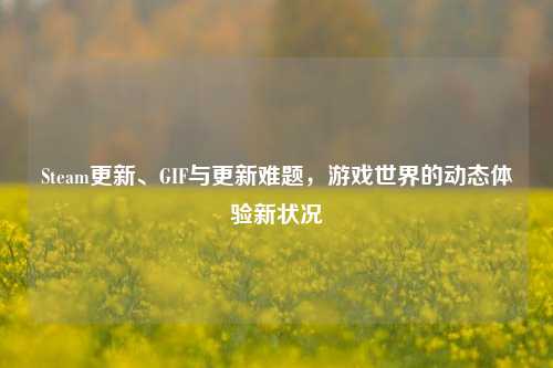 Steam更新、GIF与更新难题，游戏世界的动态体验新状况