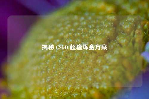 揭秘 CSGO 超稳炼金方案