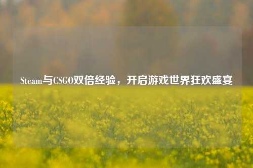 Steam与CSGO双倍经验，开启游戏世界狂欢盛宴