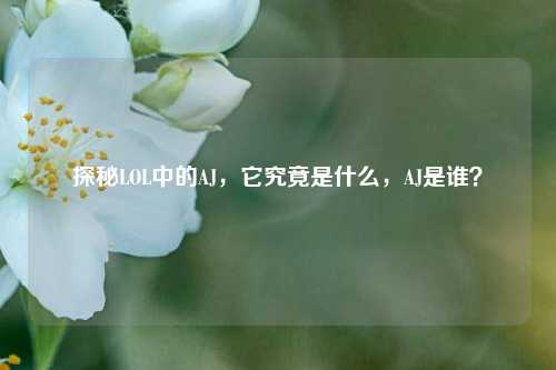 探秘LOL中的AJ,它究竟是什么,AJ是谁?