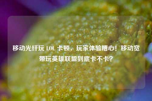 移动光纤玩 LOL 卡顿，玩家体验糟心！移动宽带玩英雄联盟到底卡不卡？