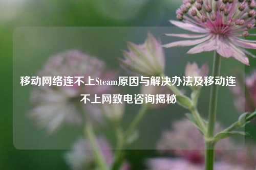 移动网络连不上Steam原因与解决办法及移动连不上网致电咨询揭秘