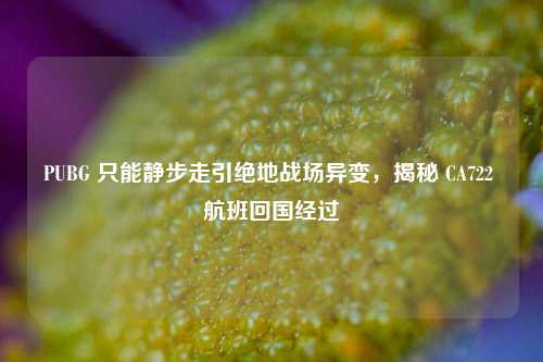 PUBG 只能静步走引绝地战场异变,揭秘 CA722 航班回国经过