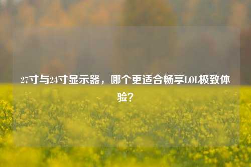 27寸与24寸显示器,哪个更适合畅享LOL极致体验?