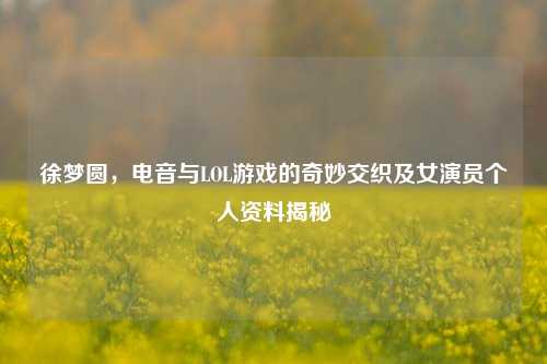 徐梦圆,电音与LOL游戏的奇妙交织及女演员个人资料揭秘