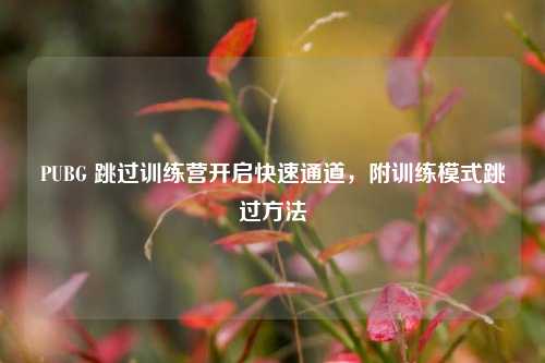 PUBG 跳过训练营开启快速通道,附训练模式跳过方法