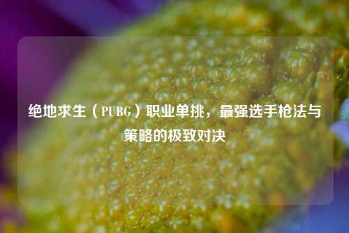 绝地求生(PUBG)职业单挑,最强选手枪法与策略的极致对决