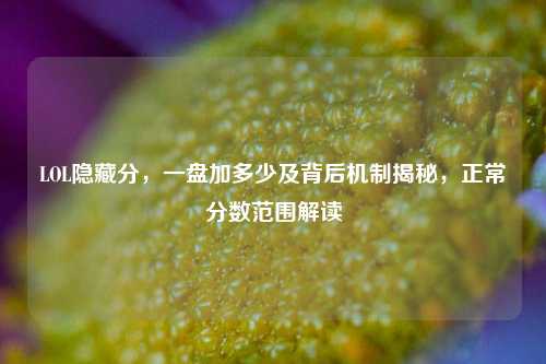 LOL隐藏分，一盘加多少及背后机制揭秘，正常分数范围解读
