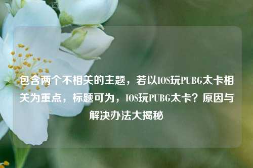 包含两个不相关的主题，若以IOS玩PUBG太卡相关为重点，标题可为，IOS玩PUBG太卡？原因与解决办法大揭秘
