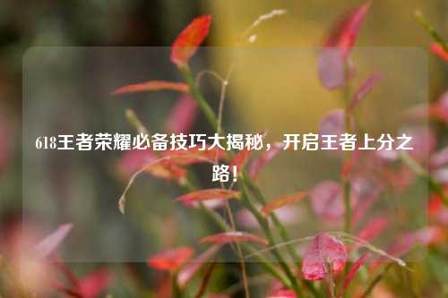 618王者荣耀必备技巧大揭秘，开启王者上分之路！