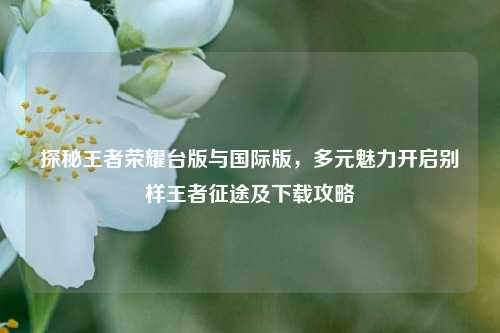 探秘王者荣耀台版与国际版，多元魅力开启别样王者征途及下载攻略