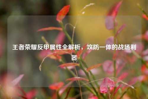 王者荣耀反甲属性全解析，攻防一体的战场利器