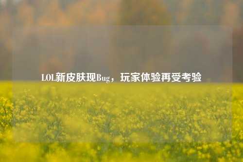 LOL新皮肤现Bug，玩家体验再受考验