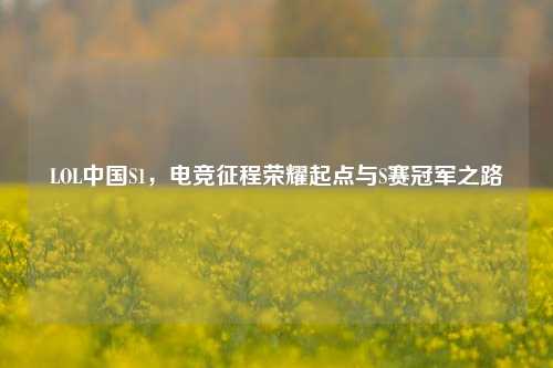 LOL中国S1,电竞征程荣耀起点与S赛冠军之路