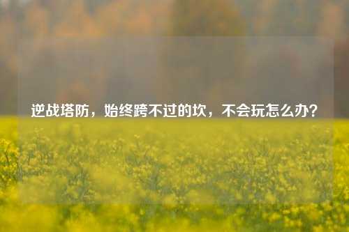 逆战塔防,始终跨不过的坎,不会玩怎么办?