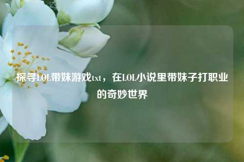 探寻LOL带妹游戏txt,在LOL小说里带妹子打职业的奇妙世界