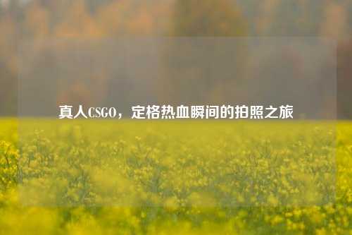 真人CSGO,定格热血瞬间的拍照之旅