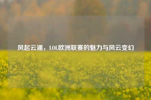 风起云涌,LOL欧洲联赛的魅力与风云变幻
