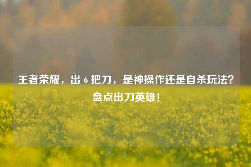 王者荣耀，出 6 把刀，是神操作还是自杀玩法？盘点出刀英雄！