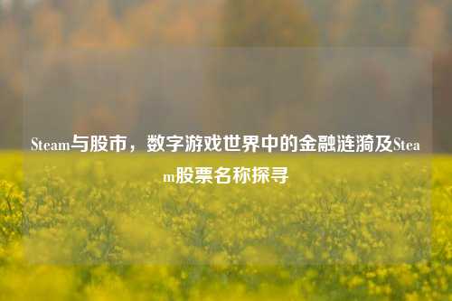 Steam与股市，数字游戏世界中的金融涟漪及Steam股票名称探寻