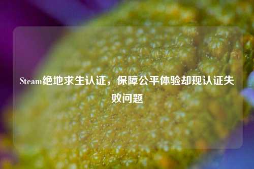 Steam绝地求生认证，保障公平体验却现认证失败问题