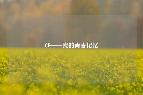 CF——我的青春记忆
