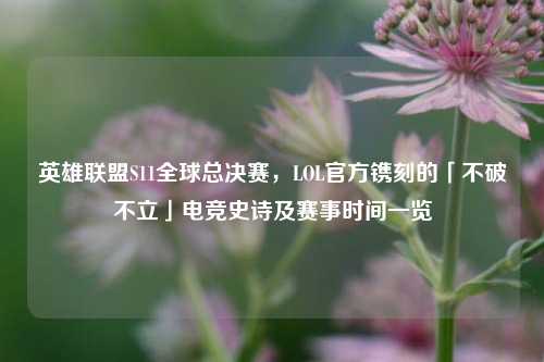 英雄联盟S11全球总决赛,LOL官方镌刻的「不破不立」电竞史诗及赛事时间一览
