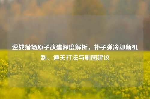 逆战猎场原子改建深度解析,补子弹冷却新机制、通关打法与刷图建议