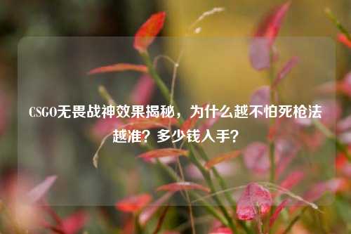 CSGO无畏战神效果揭秘，为什么越不怕死枪法越准？多少钱入手？