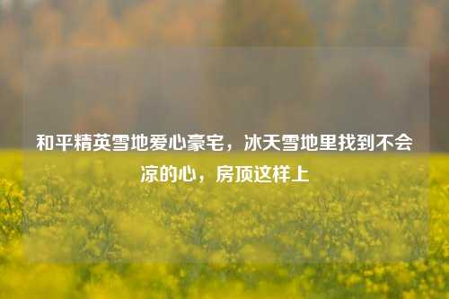 和平精英雪地爱心豪宅,冰天雪地里找到不会凉的心,房顶这样上